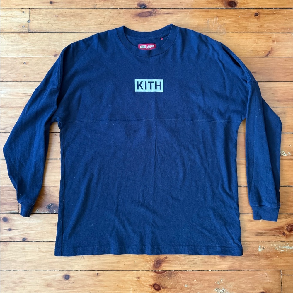 Kith x Coca-Cola Global L/S Tee Shirt Navy Coke NWT Sz Large